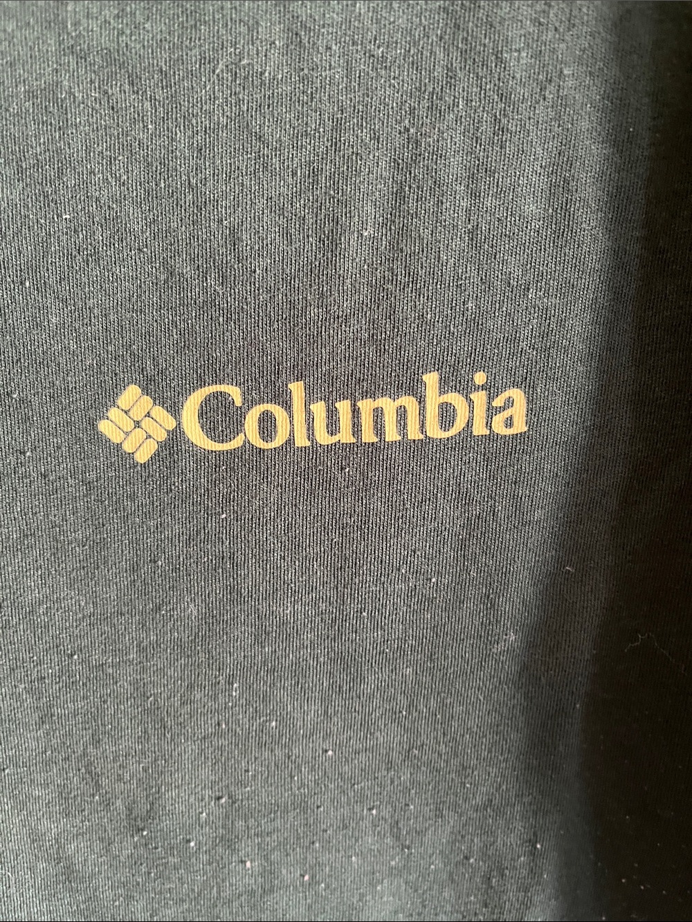 Columbia Men's Forest Green Short Sleeve Tee with Yellow Logo - Picture 4 of 5